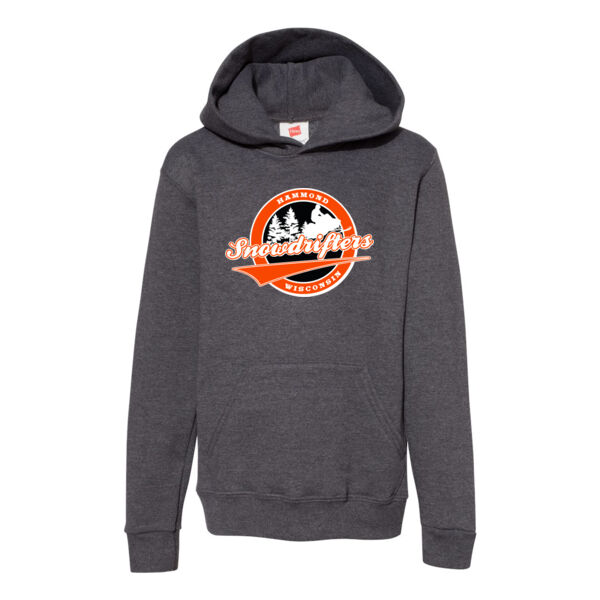 Hanes - EcoSmart Youth Hooded Sweatshirt -  Printed Logo Thumbnail